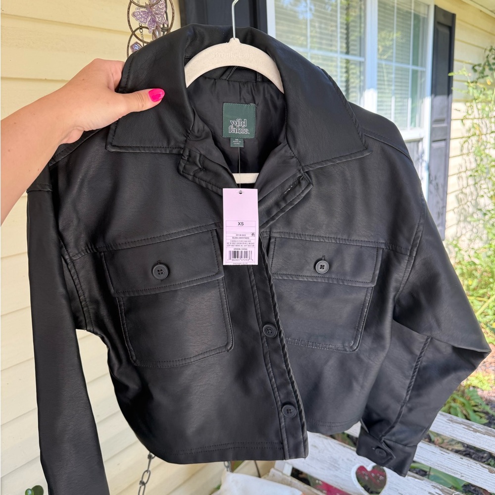 Wild Fable Women's Black Leather Jacket